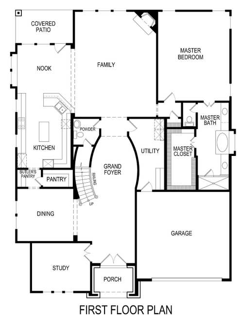Emerald F (w/Media) - Floor Plan 1
