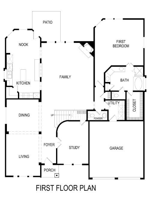 Stonehaven F (w/Media) - Floor Plan 1