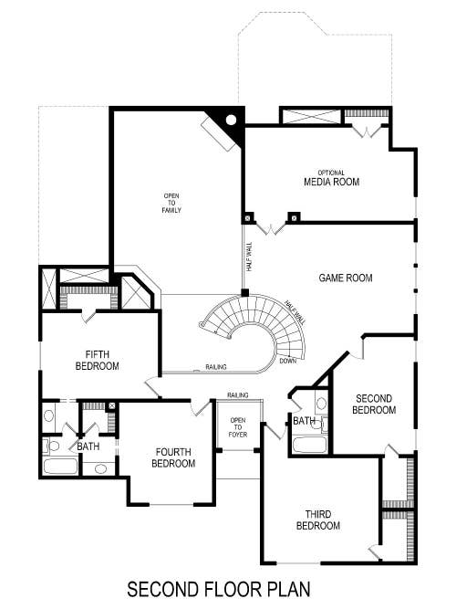 Brentwood 2F (w/Media) - Floor Plan 2