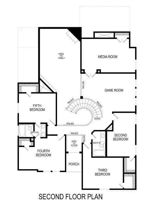 Brentwood 45 3F (w/Media) - Floor Plan 2