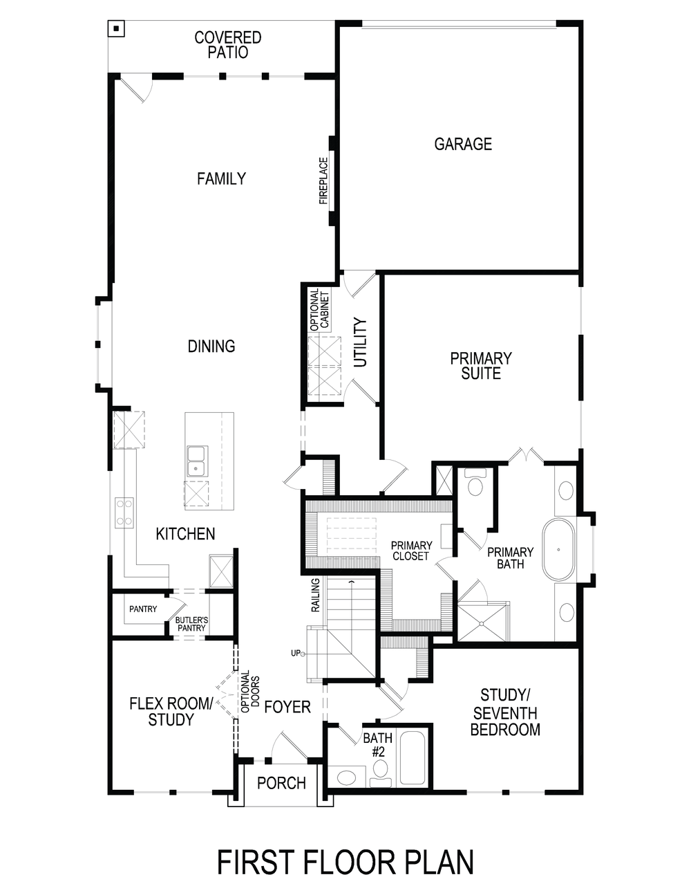 Anatole R (w/Media or 6 Bedroom Option) - Floor Plan