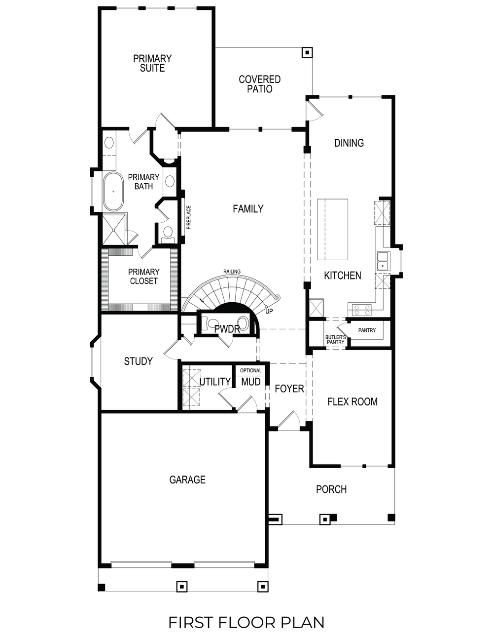 Princeton F-EW (w/Media) - Floor Plan