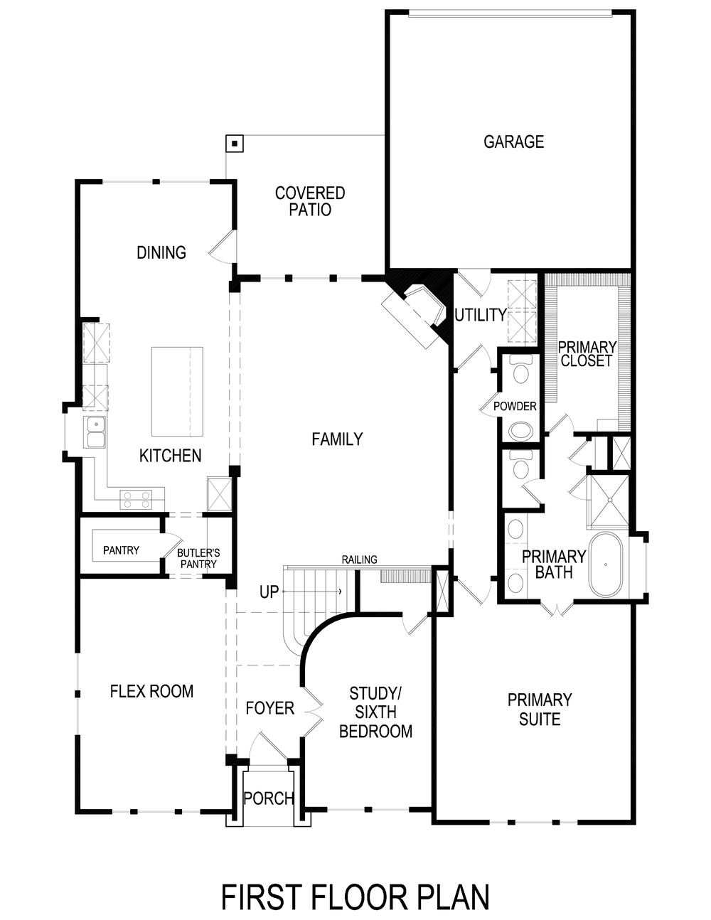 Hillcrest 45 2R-CW (w/Media) - Floor Plan